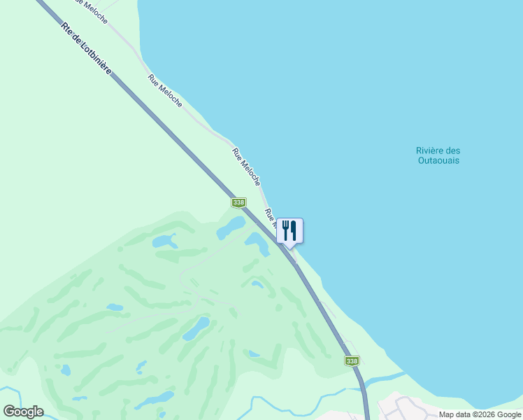 map of restaurants, bars, coffee shops, grocery stores, and more near 288 Rue Meloche in Vaudreuil-Dorion