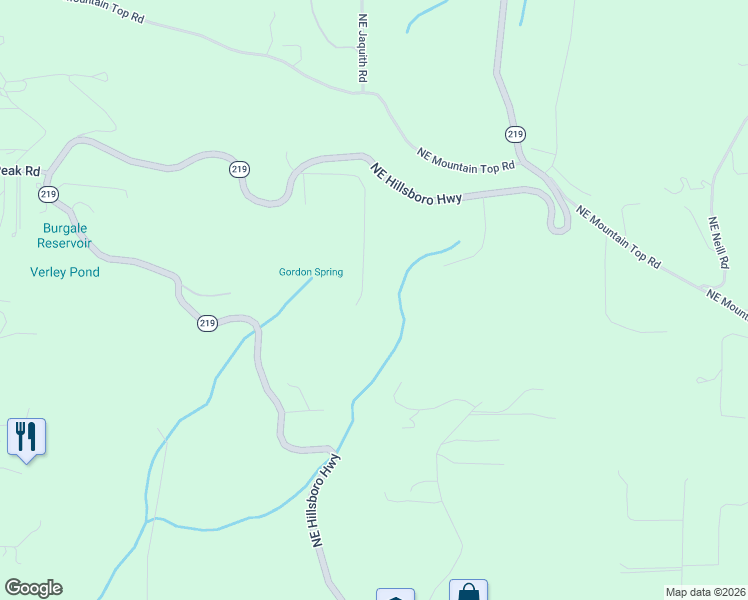 map of restaurants, bars, coffee shops, grocery stores, and more near 17750 Northeast Hillsboro Highway in Newberg