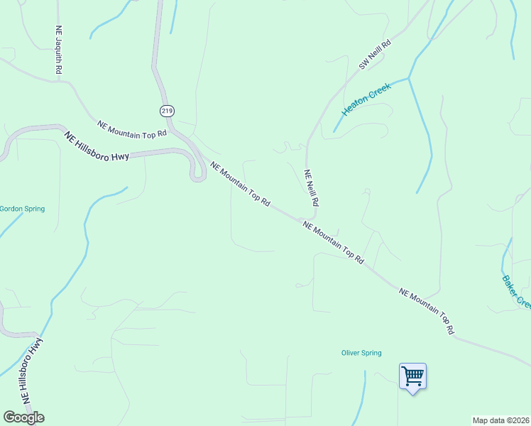 map of restaurants, bars, coffee shops, grocery stores, and more near 27200 Northeast Mountain Top Road in Newberg