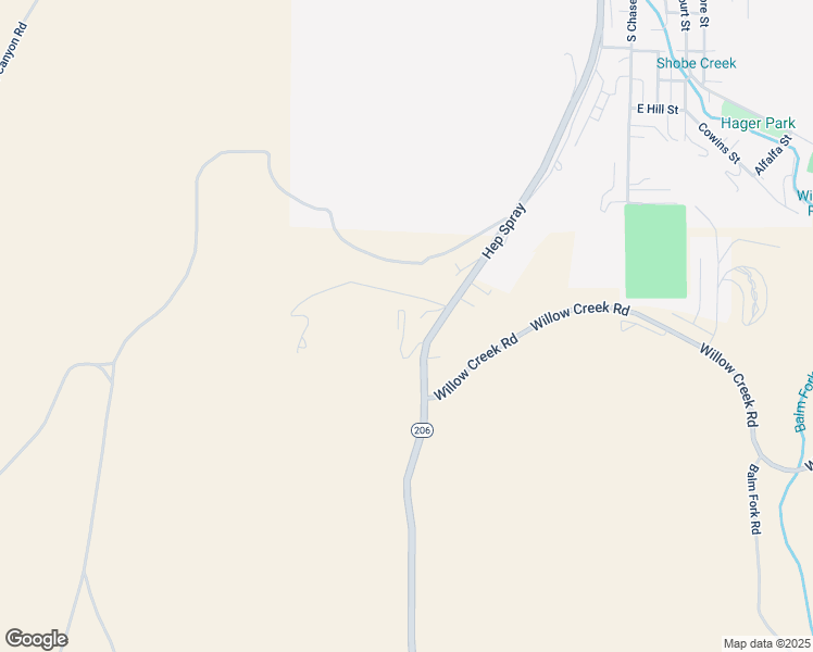 map of restaurants, bars, coffee shops, grocery stores, and more near 61228 Oregon 207 in Heppner