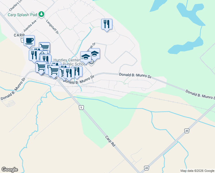 map of restaurants, bars, coffee shops, grocery stores, and more near 108 Villageview Private in Ottawa