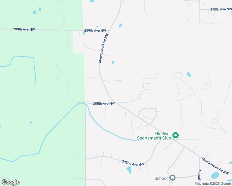 map of restaurants, bars, coffee shops, grocery stores, and more near 20502 Victoria Drive Northwest in Elk River
