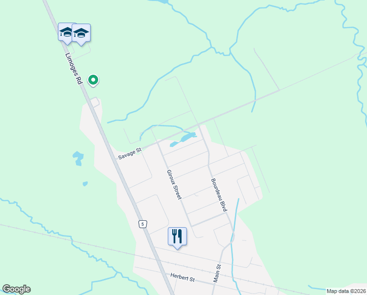 map of restaurants, bars, coffee shops, grocery stores, and more near 70 Asselin Street in The Nation