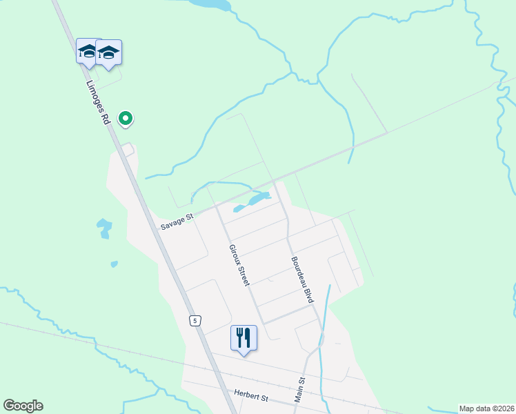 map of restaurants, bars, coffee shops, grocery stores, and more near 92 Asselin Street in The Nation