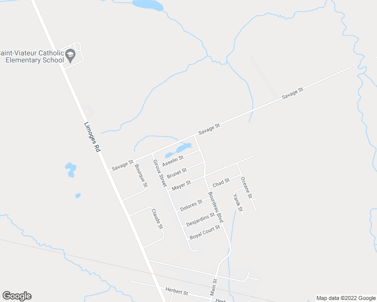 map of restaurants, bars, coffee shops, grocery stores, and more near 78 Asselin Street in Limoges