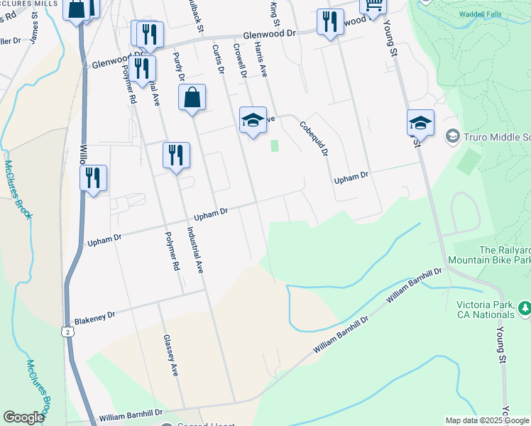 map of restaurants, bars, coffee shops, grocery stores, and more near 187 Curtis Drive in Truro