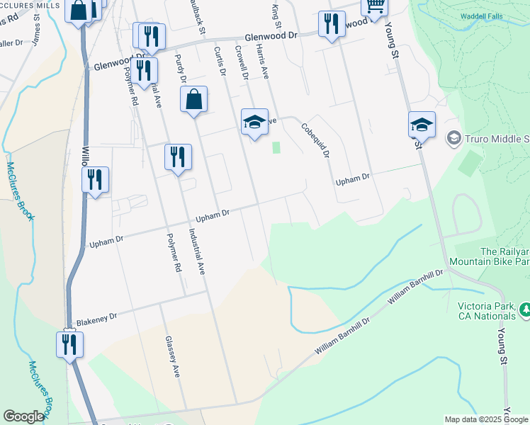 map of restaurants, bars, coffee shops, grocery stores, and more near 187 Curtis Drive in Truro