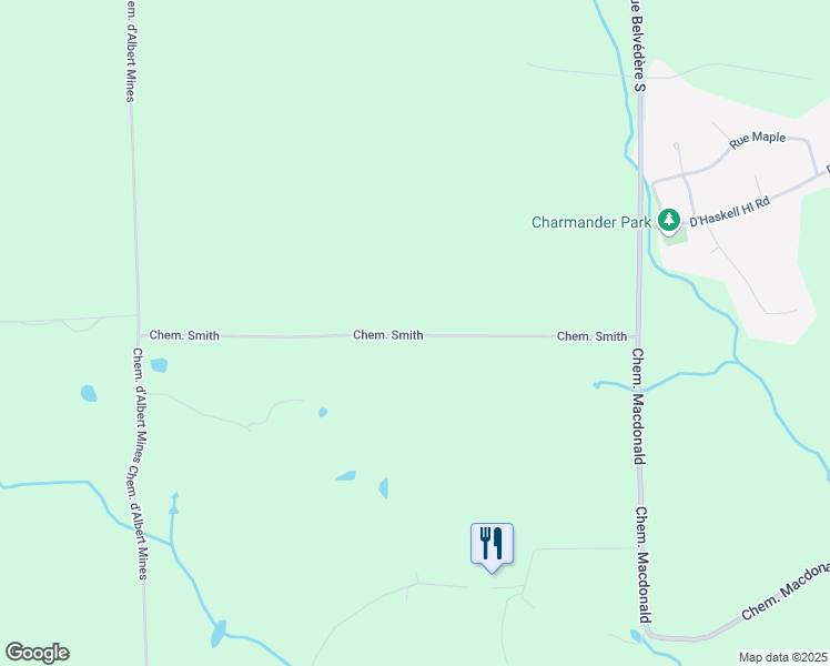 map of restaurants, bars, coffee shops, grocery stores, and more near 1105 Chemin Smith in Hatley