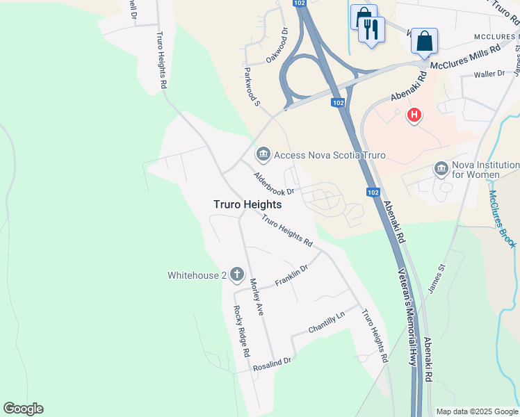 map of restaurants, bars, coffee shops, grocery stores, and more near 523 Truro Heights Road in Truro Heights