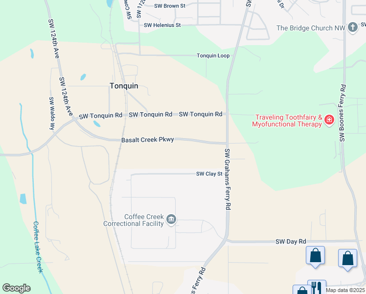 map of restaurants, bars, coffee shops, grocery stores, and more near 10935 Southwest Clay Street in Sherwood