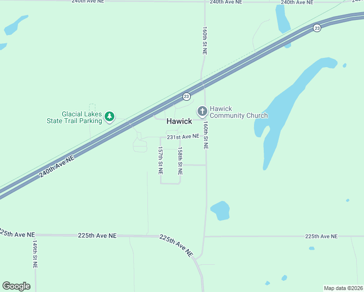 map of restaurants, bars, coffee shops, grocery stores, and more near 15895 231st Avenue Northeast in Hawick