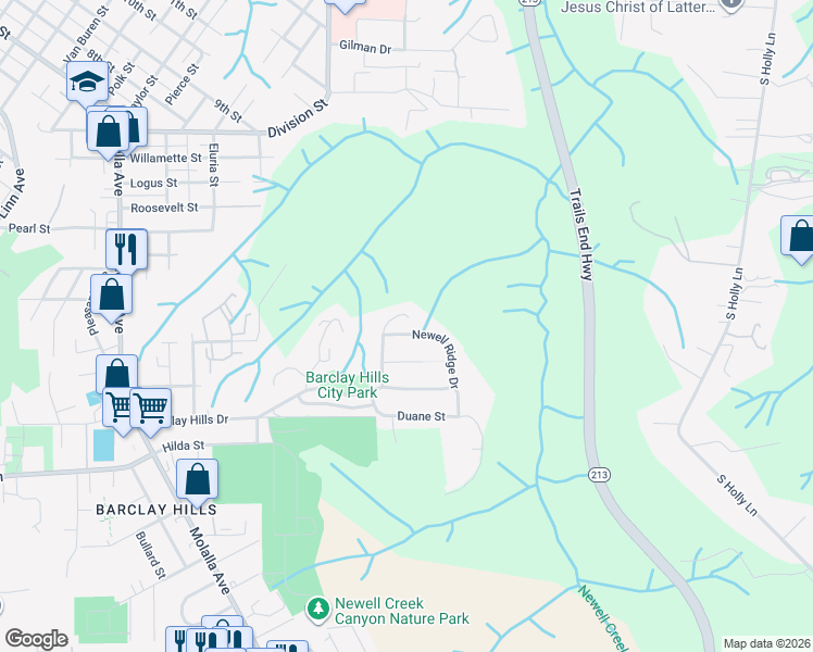 map of restaurants, bars, coffee shops, grocery stores, and more near 18026 Chickaree Drive in Oregon City