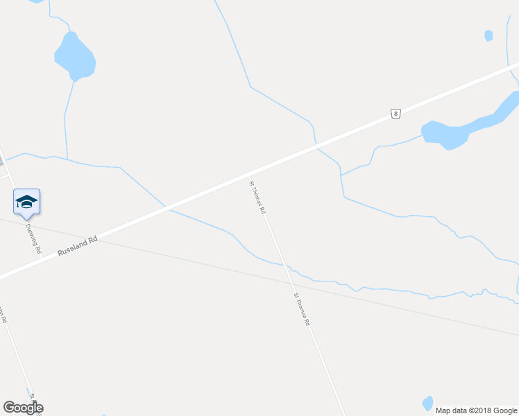 map of restaurants, bars, coffee shops, grocery stores, and more near 120 Saint Thomas Road in Russell