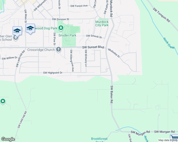 map of restaurants, bars, coffee shops, grocery stores, and more near 14901 Southwest Michael Court in Sherwood