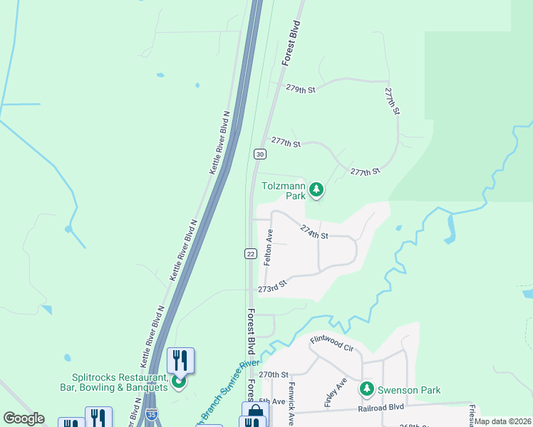 map of restaurants, bars, coffee shops, grocery stores, and more near 27465 Felton Avenue in Wyoming