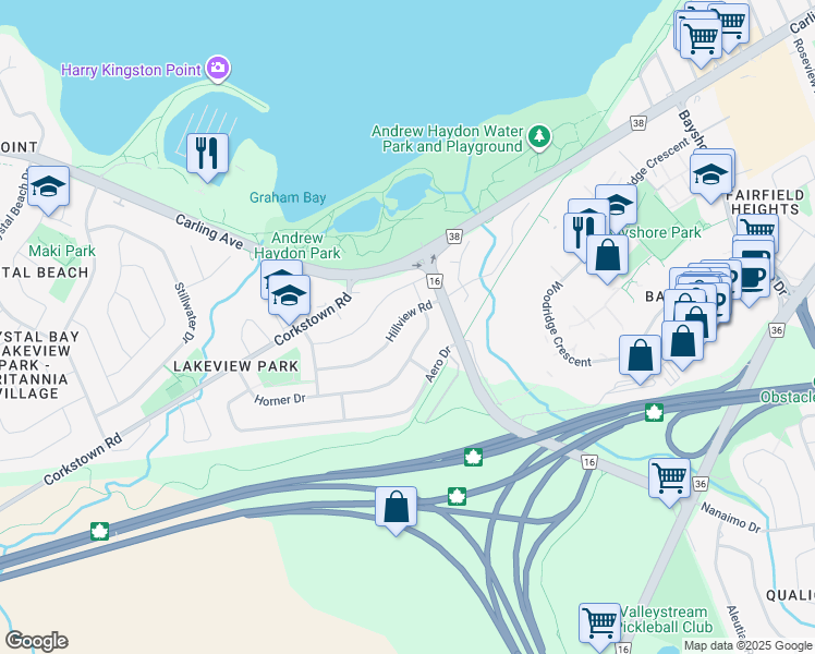 map of restaurants, bars, coffee shops, grocery stores, and more near in Ottawa