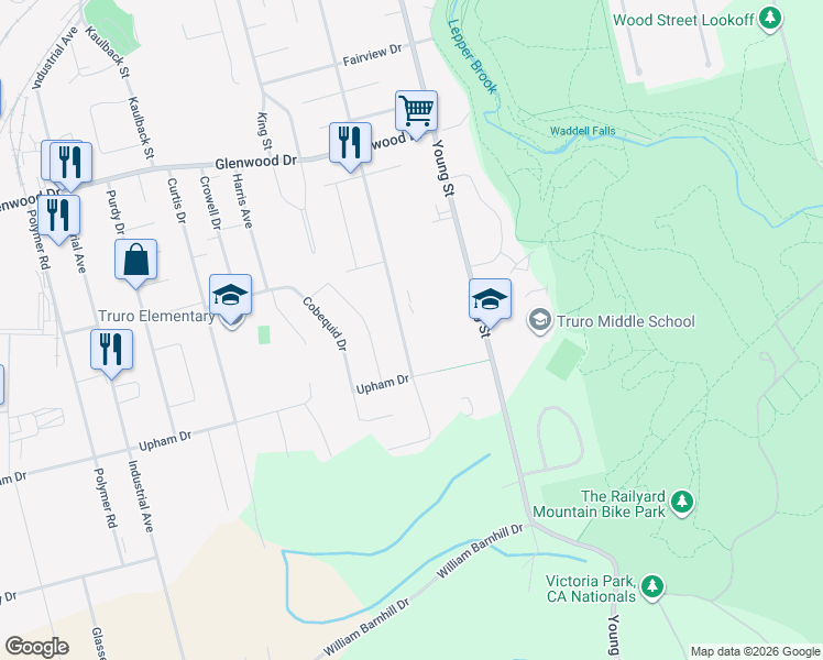 map of restaurants, bars, coffee shops, grocery stores, and more near 439 Pleasant Street in Truro