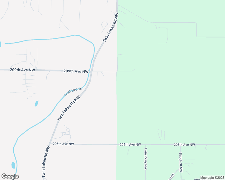 map of restaurants, bars, coffee shops, grocery stores, and more near 9624 209th Avenue Northwest in Elk River