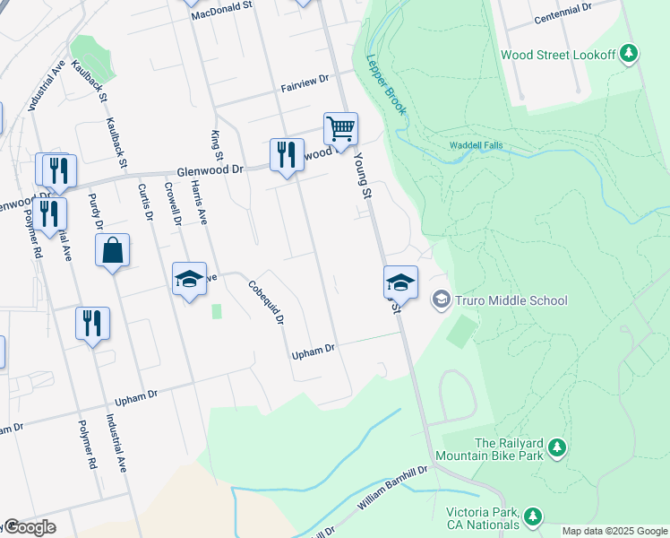 map of restaurants, bars, coffee shops, grocery stores, and more near 423 Pleasant Street in Truro