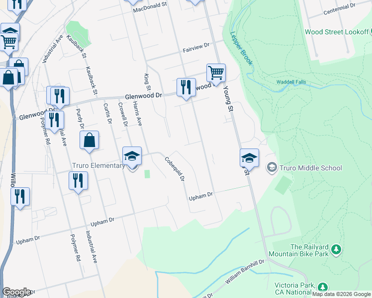 map of restaurants, bars, coffee shops, grocery stores, and more near 4 Ridgewood Drive in Truro