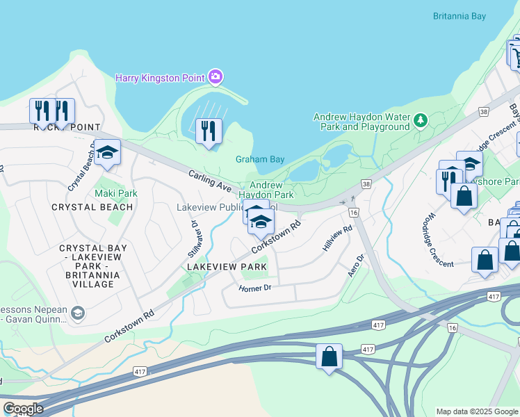 map of restaurants, bars, coffee shops, grocery stores, and more near 31 Forsyth Lane in Ottawa
