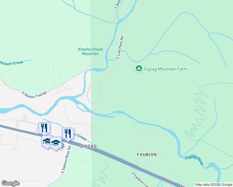 map of restaurants, bars, coffee shops, grocery stores, and more near 70548 East Mountain Drive in Rhododendron