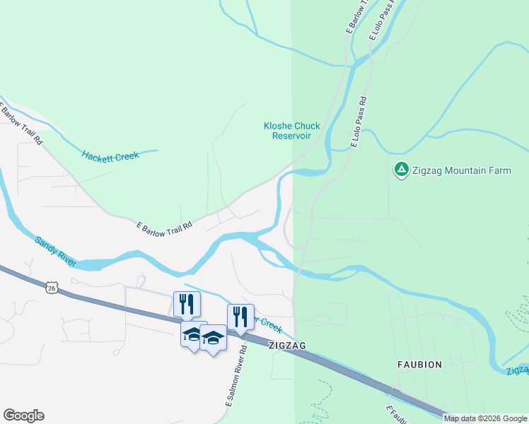 map of restaurants, bars, coffee shops, grocery stores, and more near 69967 East Alpine Court North in Rhododendron