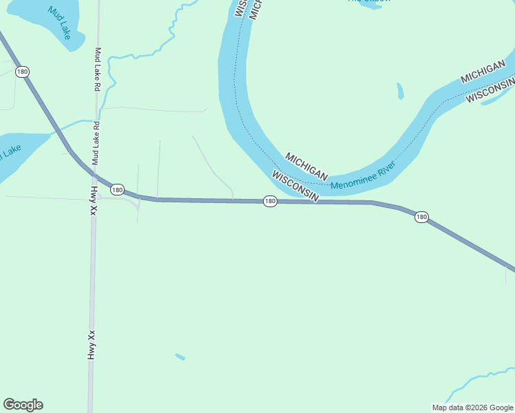 map of restaurants, bars, coffee shops, grocery stores, and more near 5923 Wisconsin 180 Trunk in Wausaukee