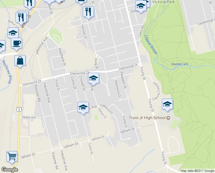 map of restaurants, bars, coffee shops, grocery stores, and more near 33 Mount Pleasant Boulevard in Truro