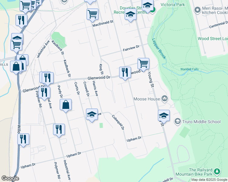 map of restaurants, bars, coffee shops, grocery stores, and more near 33 Mount Pleasant Boulevard in Truro