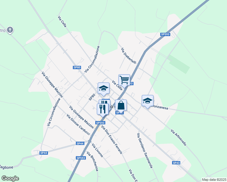 map of restaurants, bars, coffee shops, grocery stores, and more near 10BIS Via Carlo Emanuele Dotta in Borgo d'Ale