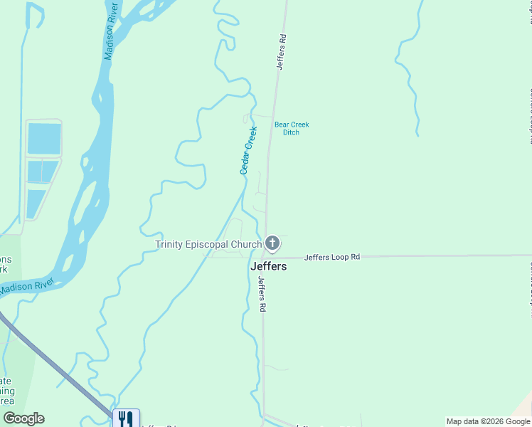 map of restaurants, bars, coffee shops, grocery stores, and more near 207 Jeffers Rd in Ennis
