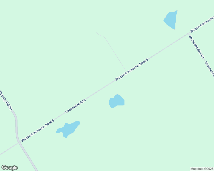 map of restaurants, bars, coffee shops, grocery stores, and more near Kenyon Concession Road 8 in Alexandria