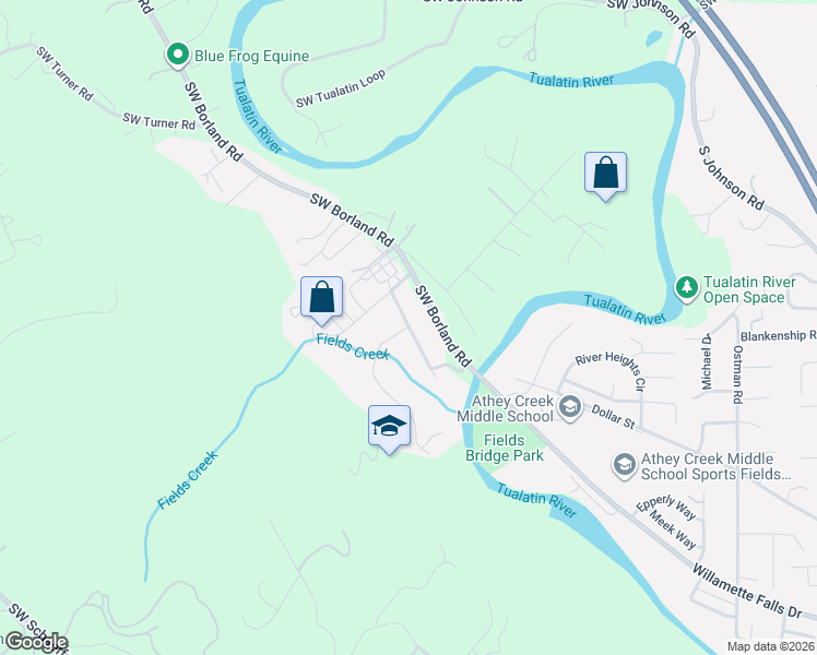 map of restaurants, bars, coffee shops, grocery stores, and more near 18274 Southwest Elderberry Lane in West Linn