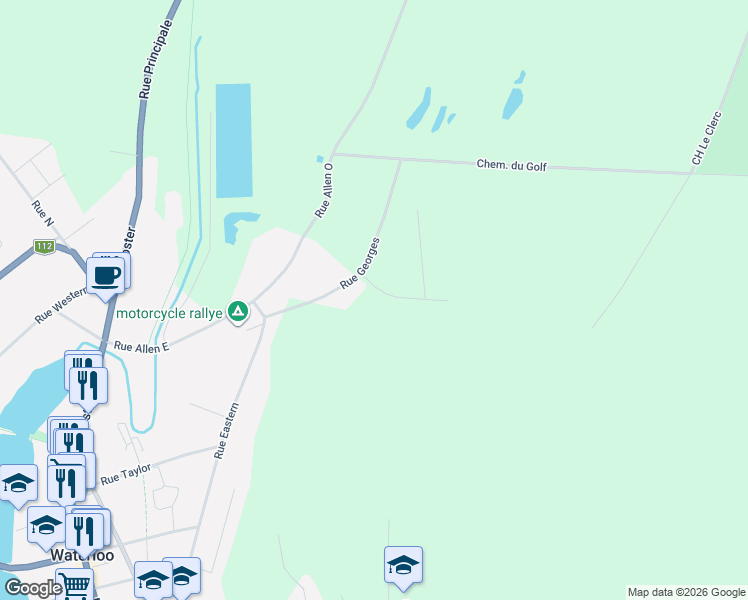 map of restaurants, bars, coffee shops, grocery stores, and more near 16 Rue André in Shefford