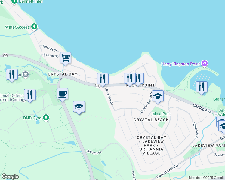 map of restaurants, bars, coffee shops, grocery stores, and more near in Ottawa