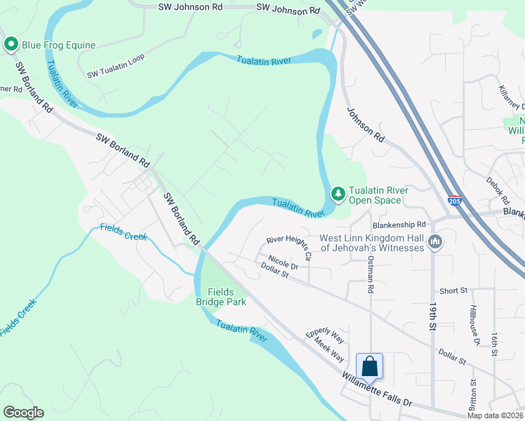 map of restaurants, bars, coffee shops, grocery stores, and more near 2295 Brandon Place in West Linn
