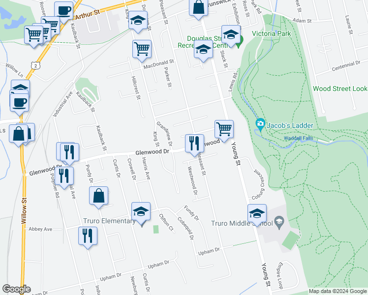 map of restaurants, bars, coffee shops, grocery stores, and more near 243 Glenwood Drive in Truro