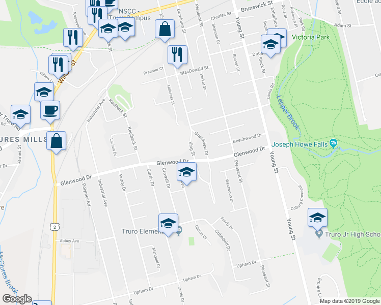 map of restaurants, bars, coffee shops, grocery stores, and more near 332 King Street in Truro
