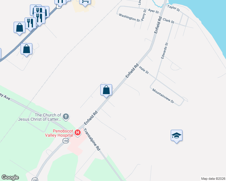 map of restaurants, bars, coffee shops, grocery stores, and more near 159 Enfield Road in Lincoln