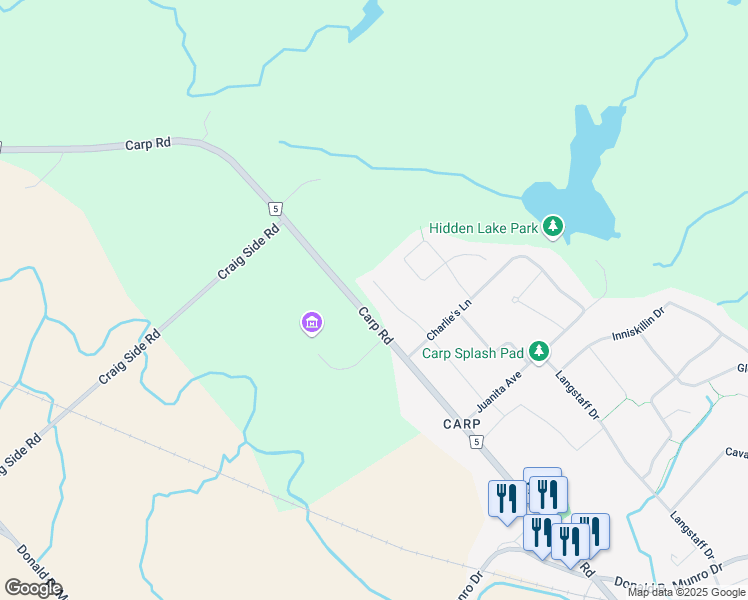 map of restaurants, bars, coffee shops, grocery stores, and more near 161 Snelgrove Drive in Ottawa