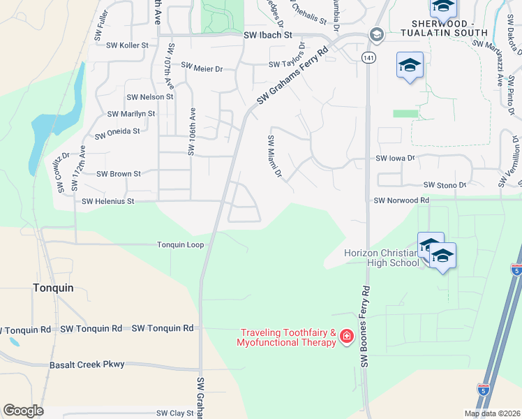 map of restaurants, bars, coffee shops, grocery stores, and more near 22974 Southwest Lodgepole Avenue in Tualatin