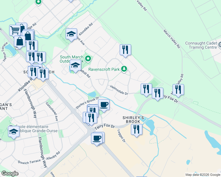 map of restaurants, bars, coffee shops, grocery stores, and more near 311 Mosaic Private in Ottawa