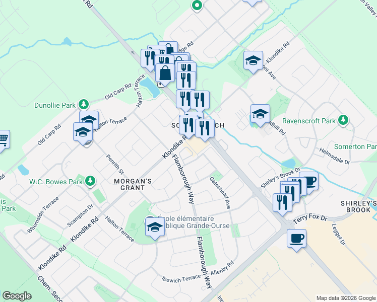 map of restaurants, bars, coffee shops, grocery stores, and more near 62 Argent Private in Ottawa