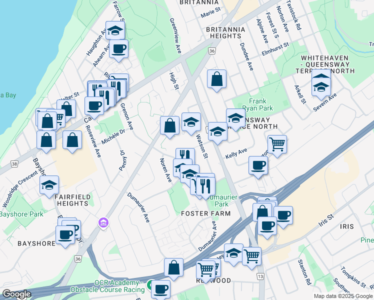 map of restaurants, bars, coffee shops, grocery stores, and more near 940 Saint Stephens Street in Ottawa