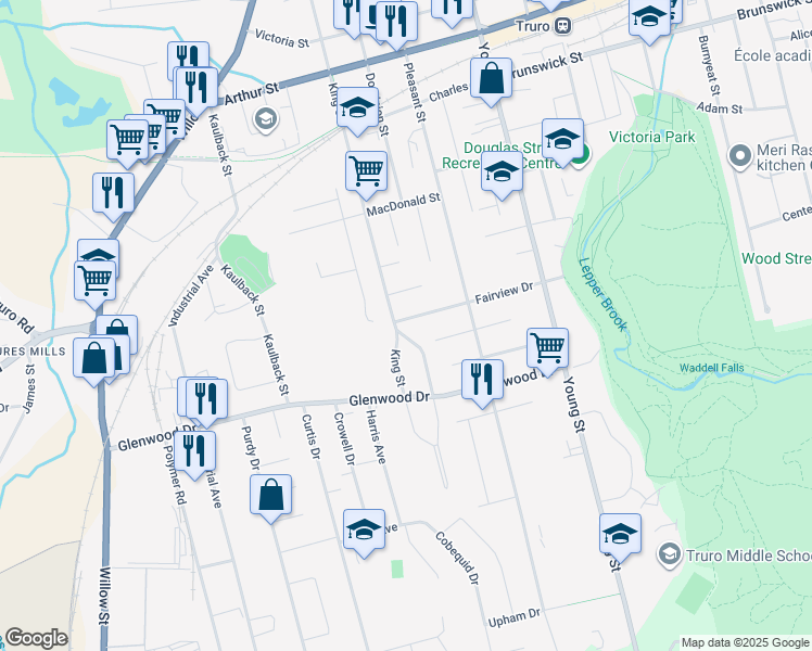 map of restaurants, bars, coffee shops, grocery stores, and more near 8 Fairview Drive in Truro