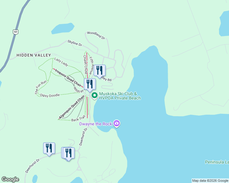 map of restaurants, bars, coffee shops, grocery stores, and more near 61 Turner Drive in Huntsville