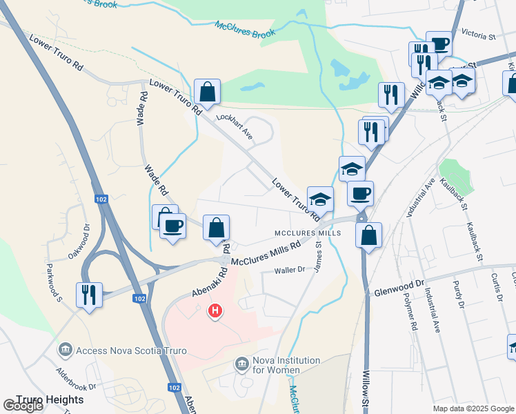 map of restaurants, bars, coffee shops, grocery stores, and more near Wynn Road in Truro