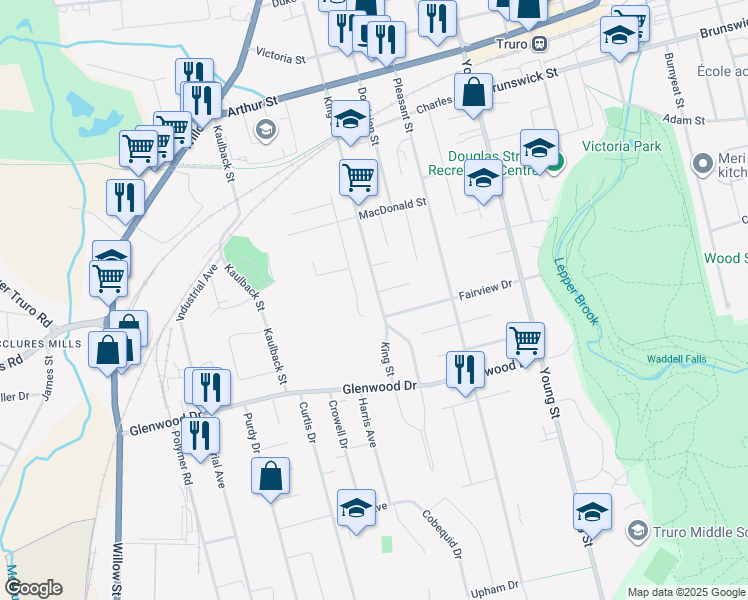 map of restaurants, bars, coffee shops, grocery stores, and more near 8 Fairview Drive in Truro