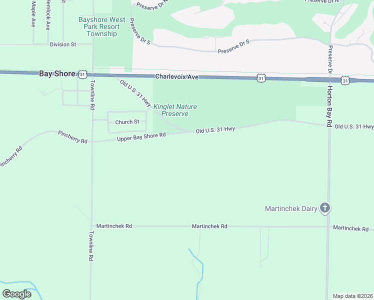 map of restaurants, bars, coffee shops, grocery stores, and more near 7265 Old U.S. 31 Highway in Petoskey